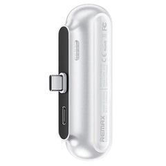 Remax Κάψουλα Mini Power Βank για Φόρτιση iPhone με Οθόνη LED Χωρίς Καλώδιο 3000mAh 15W Λευκό RPP-576