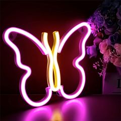 Διακοσμητικό Neon LED Φωτιστικό Πεταλούδα Decoration Lamp Butterfly 17x14 cm