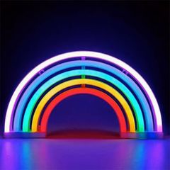 Διακοσμητικό Neon LED Φωτιστικό Ουράνιο Τόξο Πολύχρωμο Decoration Lamp Raibow 28x14 cm