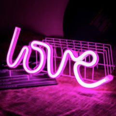 Διακοσμητικό Neon LED Φωτιστικό Love Retro Love Decoration Lamp 13x34 cm