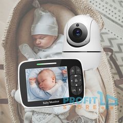 Ασύρματο Σύστημα Ασφαλείας - Παρακολούθησης Μωρού με Κάμερα, Έγχρωμη LCD Οθόνη 3.5 inch, Ενδοεπικοινωνία, Νυχτερινή Όραση & Ανίχνευση Θερμοκρασίας