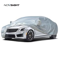 Αντιανεμική Αδιάβροχη Κουκούλα Αυτοκινήτου με Υποδοχή για Καθρέπτες XL 490 x 180 x 150 cm Novsight  – Γκρι