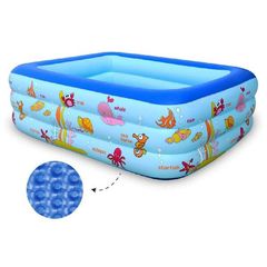 Μεγάλη Παιδική Πισίνα Φουσκωτή 305x180x60cm Μπλε-Swimming Pool