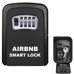 Heavy Duty Κλειδοθήκη Μεταλλική με Συνδυασμό 4 Ψηφίων Επιτοίχια Αδιάβροχη - Airbnb Key Safe Box - Μαύρο