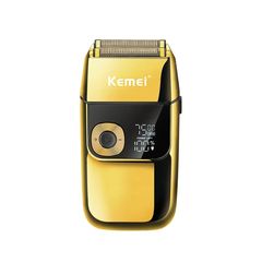 Αδιάβροχη USB Επαναφορτιζόμενη Ξυριστική Μηχανή Προσώπου - Κεφαλιού Kemei Χρυσό KM-2028