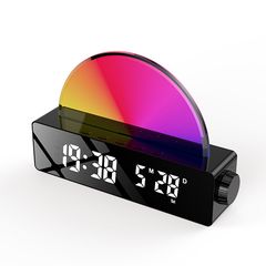 Ψηφιακό Ρολόι HD LED Επιτραπέζιο με Ξυπνητήρι Προσομοιωτής Ανατολής και Δύσης του Ηλίου με USB Θύρα Φόρτισης S286A