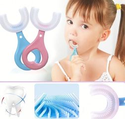 Παιδική - Βρεφική Οδοντόβουρτσα σε Σχήμα U για Καθαρισμό 360° Μπλε