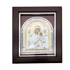 Ξύλινη Λουστραρισμένη Εικόνα Παναγία και Ιησούς Χριστός  3368