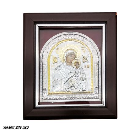 Ξύλινη Λουστραρισμένη Εικόνα Παναγία και Ιησούς Χριστός  3368