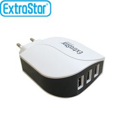 Φορητός Φορτιστής Ρεύματος ExtraStar 5V με 3x Εξόδους USB 3,4A