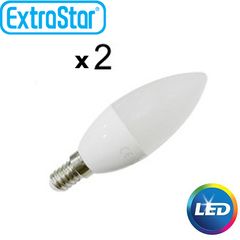 Λαμπτήρας LED ExtraStar 4W E14 με Ψυχρό Φως Σετ 2 Τεμαχίων