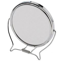 Καθρέπτης Μπάνιου Μακιγιάζ Inox 17cm 2 όψεων με μεγέθυνση 3x και 360 περιστροφή
