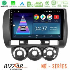 Bizzar ND Series 8Core Android13 2+32GB Honda Jazz 2002-2008 (Manual A/C) Navigation Multimedia Tablet 9″