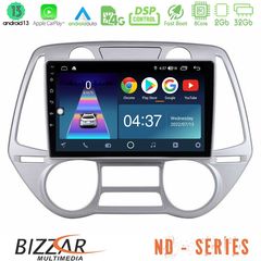 Bizzar ND Series 8Core Android13 2+32GB Hyundai i20 2009-2012 Auto A/C Navigation Multimedia Tablet 9″