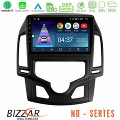 Bizzar ND Series 8Core Android13 2+32GB Hyundai i30 2007-2012 Auto A/C Navigation Multimedia Tablet 9″