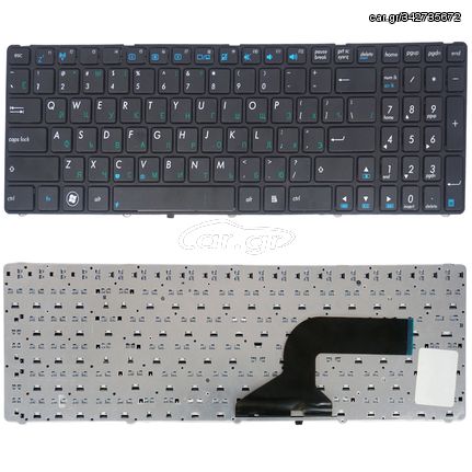 Πληκτρολόγιο Ρωσσικό - Russian Laptop Keyboard για Asus G51 A52 N60 N61 N70 N71 K53 K73 G72 V111446AS3 04GNY11KUS01-1 RU Black ( Κωδ.40002RU )