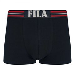 Fila Ανδρικό Βαμβακερό Μπόξερ Μονόχρωμο Με Ριγέ Λάστιχο Σετ 2 Τεμάχια