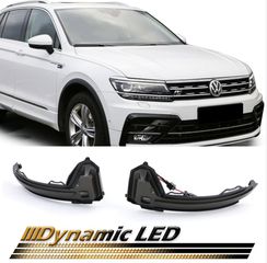 Φλας Καθρέπτη Vw Tiguan MK2 AD1 2016+ Dynamic Led Canbus Black 