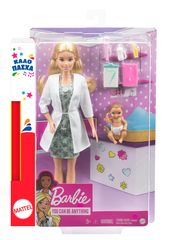 Παιχνιδολαμπάδα Mattel Barbie You Can Be Anything - Γιατρός με Μωράκι (GVK03)