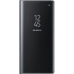 SAMSUNG N970F Galaxy Note 10 - ΘΗΚΗ BOOK STYLE CLEAR VIEW ΜΑΥΡΗ