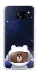 Θήκη Faceplate Samsung S7 Line Friends Cover "Mr. Brown" EF-XG930LDEGWW για SM-G930F Galaxy S7 Μαύρη