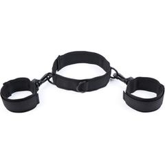 NAUGHTY TOYS Nylon Collar with Wrist Restraints-thumb-1
