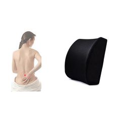 Ανατομικό / Ορθοπεδικό Μαξιλαράκι Μέσης Memory Foam 182735 32x31cm Μαύρο 1 τεμάχιο-thumb-1