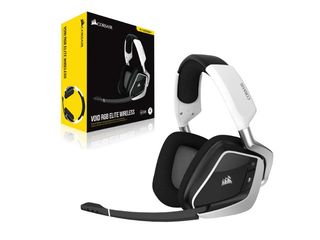 Corsair Wireless Premium Gaming Headset Void RGB Elite with 7.1 Surround Sound — White - CA-9011202-EU