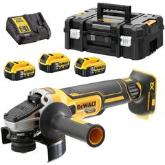 DCG405P3-QW Γωνιακός Τροχός Brushless XR 18V 125mm (3x5.0Ah) - 14V - 18V - 20V - DEWALT (#DCG405P3-QW)