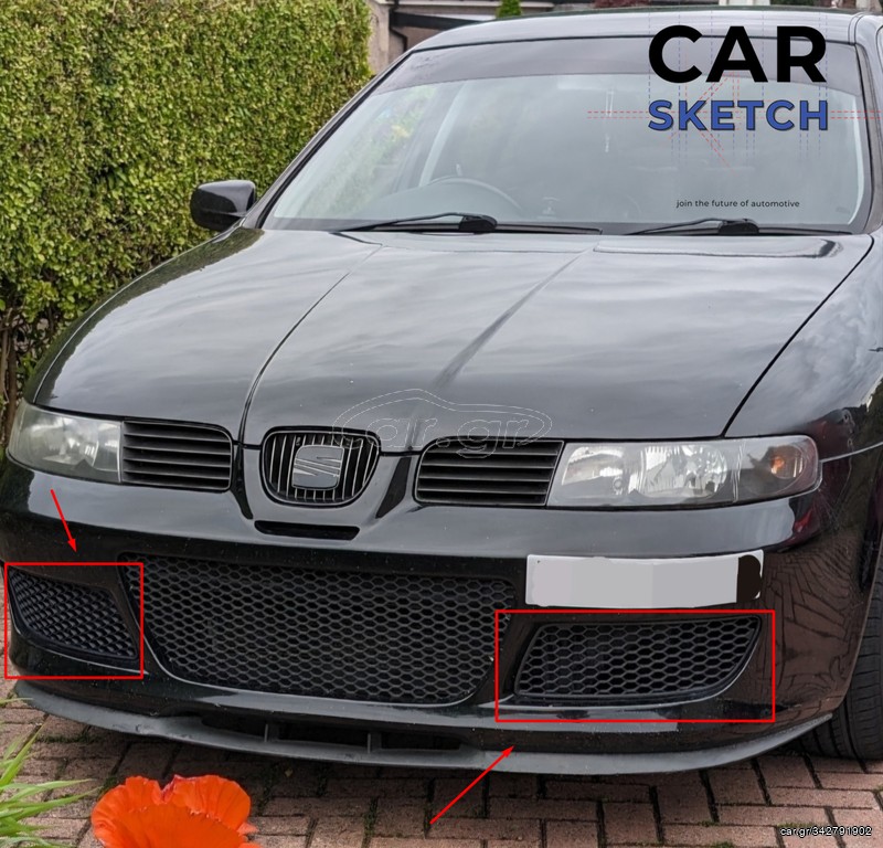Σίτες προφυλακτήρα Seat Leon 1M Cupra ΧΩΡΙΣ ΤΡΥΠΑ ΓΙΑ ΠΡΟΒΟΛΑΚΙ  * 1ML 853 665 79Y - 1ML 853 666 79Y *