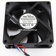 ΑΝΕΜΙΣΤΗΡΑΣ 12V DC 80x80x25mm 4-C 0.5A 6W HK-FAN