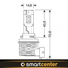 LED H11 9-32V -20W - 6500K - 3200lm (Για προβολάκια)-thumb-1
