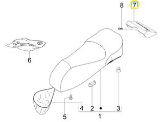 Καπάκι Σκάρας Vespa GTS 125 Super 4T ie ABS E3 ZAPM453 2009-2016 623336