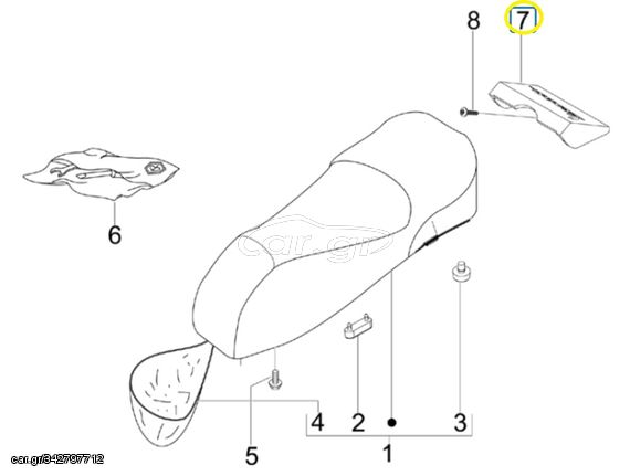 Καπάκι Σκάρας Vespa LX 125 4T 3V ie E3 2012-2013 ZAPM68300 623336