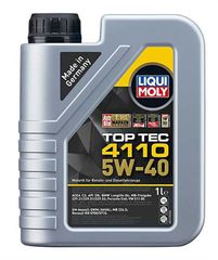 LIQUI MOLY TOP TEC 4110 5W-40 1L  21478 Λεπτόρρευστο λιπαντικό κινητήρων υψηλών επιδόσεων βασισμένο σε τεχνολογία σύνθεσης. Αποτρέπει τα ενοχλητικά κατάλοιπα, φροντίζει για ασφαλή λίπανση, μέγιστη προ
