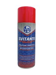 ΑΝΤΙΣΚΩΡΙΑΚΟ Α35 SVITANTE 400GR   Το αντισκωριακό σπρέι 400ml της εταιρείας A35 προστατεύει τα μέταλλα από τη σκουριά και τη διάβρωση, διεισδύει στα κολλημένα εξαρτήματα, εκτοπίζει την υγρασία και λιπ