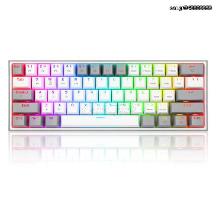 Gaming πληκτρολόγιο - Redragon K617 Fizz (White/Grey) | Pancarshop