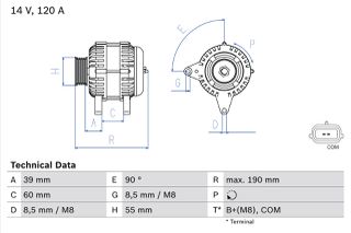 Δυναμό DACIA DUSTER, LODGY; RENAULT CLIO II, CLIO II/HATCHBACK, CLIO III, CLIO III/HATCHBACK, FLUENCE, GRAND SCENIC III, KANGOO EXPRESS, KANGOO II, LAGUNA 1.4-1.6LPG 09.04-