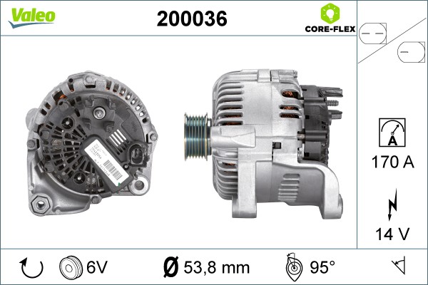 Δυναμό BMW 5 (E60), 5 (E61), 6 (E63), 6 (E64), 7 (E65, E66, E67) 2.0D-5.0 06.02-12.10