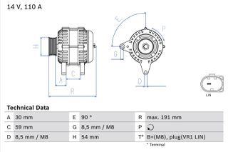Δυναμό  AUDI A1, A1 ALLSTREET, A1 CITY CARVER, A3, Q2; SEAT ARONA, ATECA, IBIZA IV, IBIZA IV SC, IBIZA IV ST, IBIZA V, LEON, LEON SC, LEON ST, LEON ST/KOMBI 1.0-2.0D 03.09-