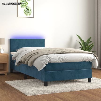 ΚΡΕΒΑΤΙ BOXSPRING ΜΕ ΣΤΡΩΜΑ & LED ΣΚ. ΜΠΛΕ 100X200ΕΚ. ΒΕΛΟΥΔΙΝΟ 3134271