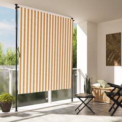 vidaXL Στόρι Ρόλερ Εξ. Χώρου Πορτοκαλί/Λευκό 150x270 εκ. Ύφασμα/Ατσάλι