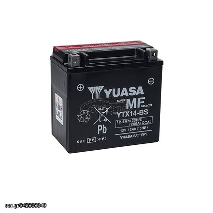 Μπαταρία Μοτοσυκλέτας Yuasa YTX14-BS 12V 12.6AH 200CCA