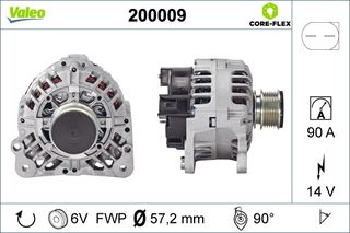 Δυναμό AUDI A2, A3, A4 B5, TT; FORD GALAXY I; SEAT ALHAMBRA, AROSA, CORDOBA, CORDOBA VARIO, IBIZA II, IBIZA III, IBIZA IV, IBIZA IV SC, INCA, LEON, TOLEDO I 1.4-3.2 09.92-08.15