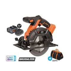 ΔΙΣΚΟΠΡΙΟΝΟ ΜΠΑΤΑΡΙΑΣ BL 20V 5000rpm Φ165mm BRUSHLESS 1x5.0Ah U64020-15SB KRAUSMANN 68819