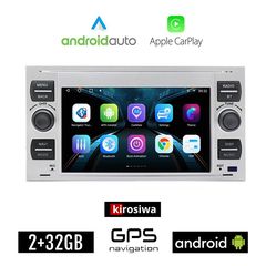 KIROSIWA FORD FOCUS (2007 - 2011) 2GB + 32GB Android οθόνη αυτοκίνητου με GPS WI-FI DSP (ηχοσύστημα αφής 7" ιντσών Apple CarPlay Android Auto Youtube Playstore MP3 USB Radio Bluetooth 4x60W Mirro