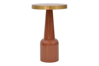 Βοηθητικό τραπέζι "EASYFUL" από μέταλλο σε σάπιο μήλο/χρυσό χρώμα Φ40x65
