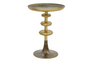 Βοηθητικό τραπέζι "TREGO" από μέταλλο σε χρυσό/μαύρο χρώμα Φ39x55