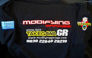 T-Shirt MODIFYING GARAGE - TAKEGAWA-GR - SIFNEOS PAROS MODIFYING GARAGE "since1993" TAKEGAWAGR - 4miniracingparts,gr