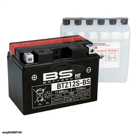 ΜΠΑΤΑΡΙA BS BATTERY BTZ12S-BS ΜΕ ΥΓΡΑ